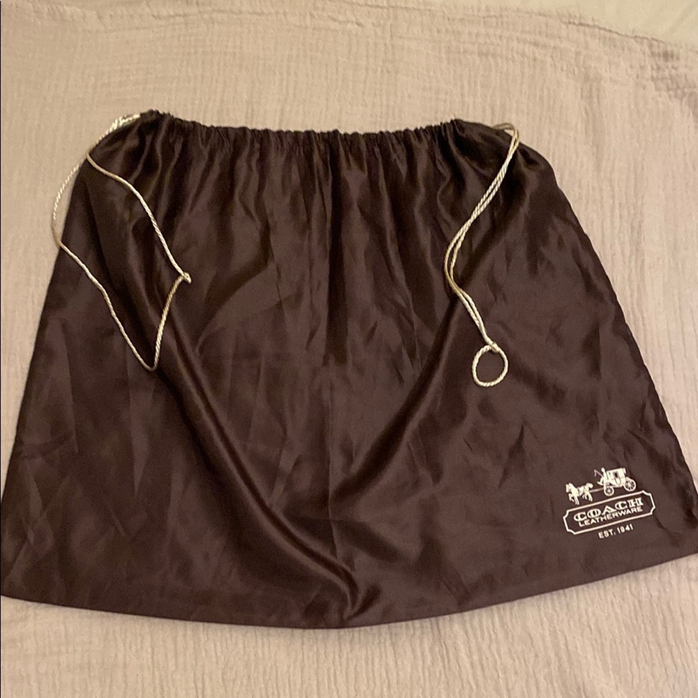 Coach Dark Brown Drawstring Bag - Picture 1 of 5